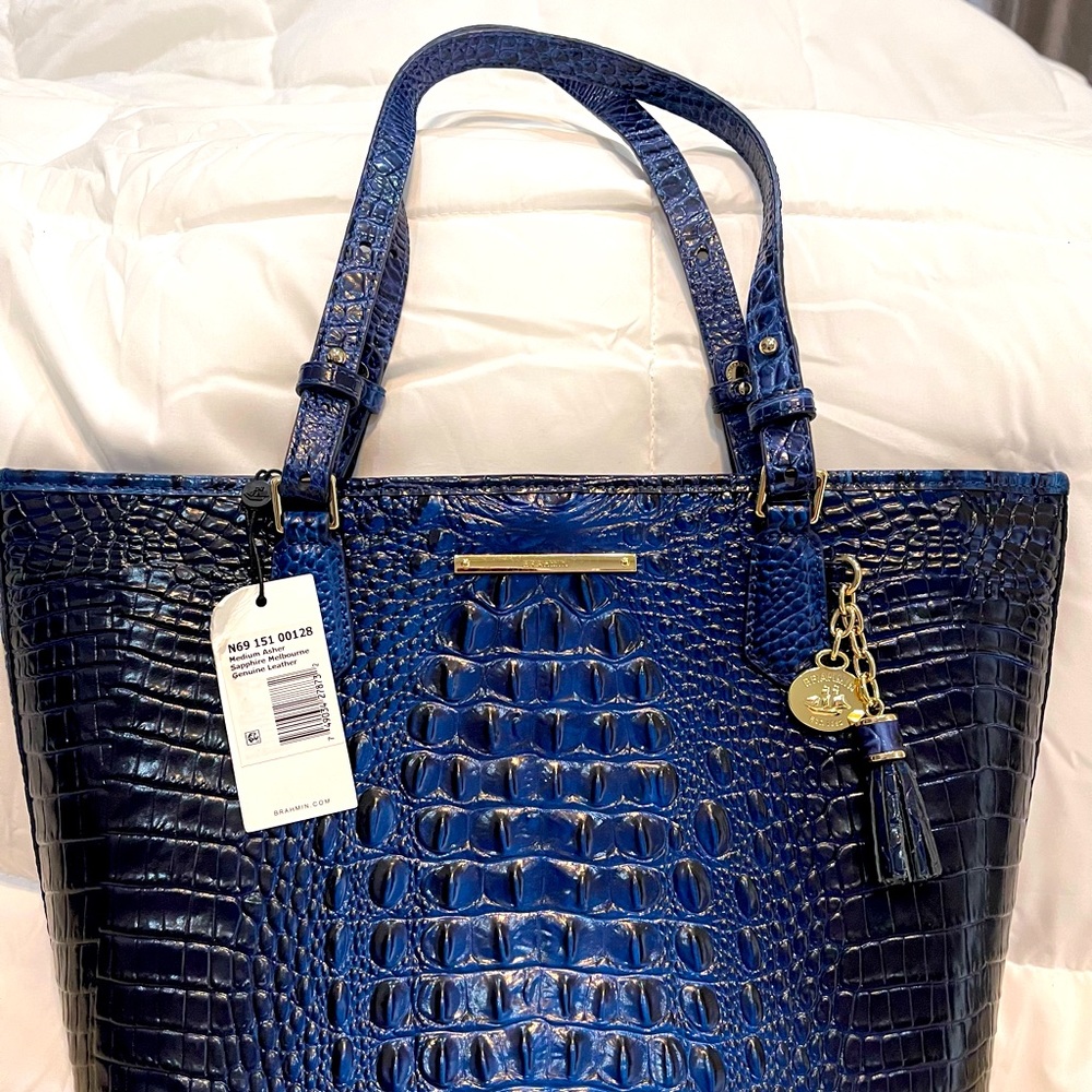 Brahmin Asher Medium Sapphire Blue
